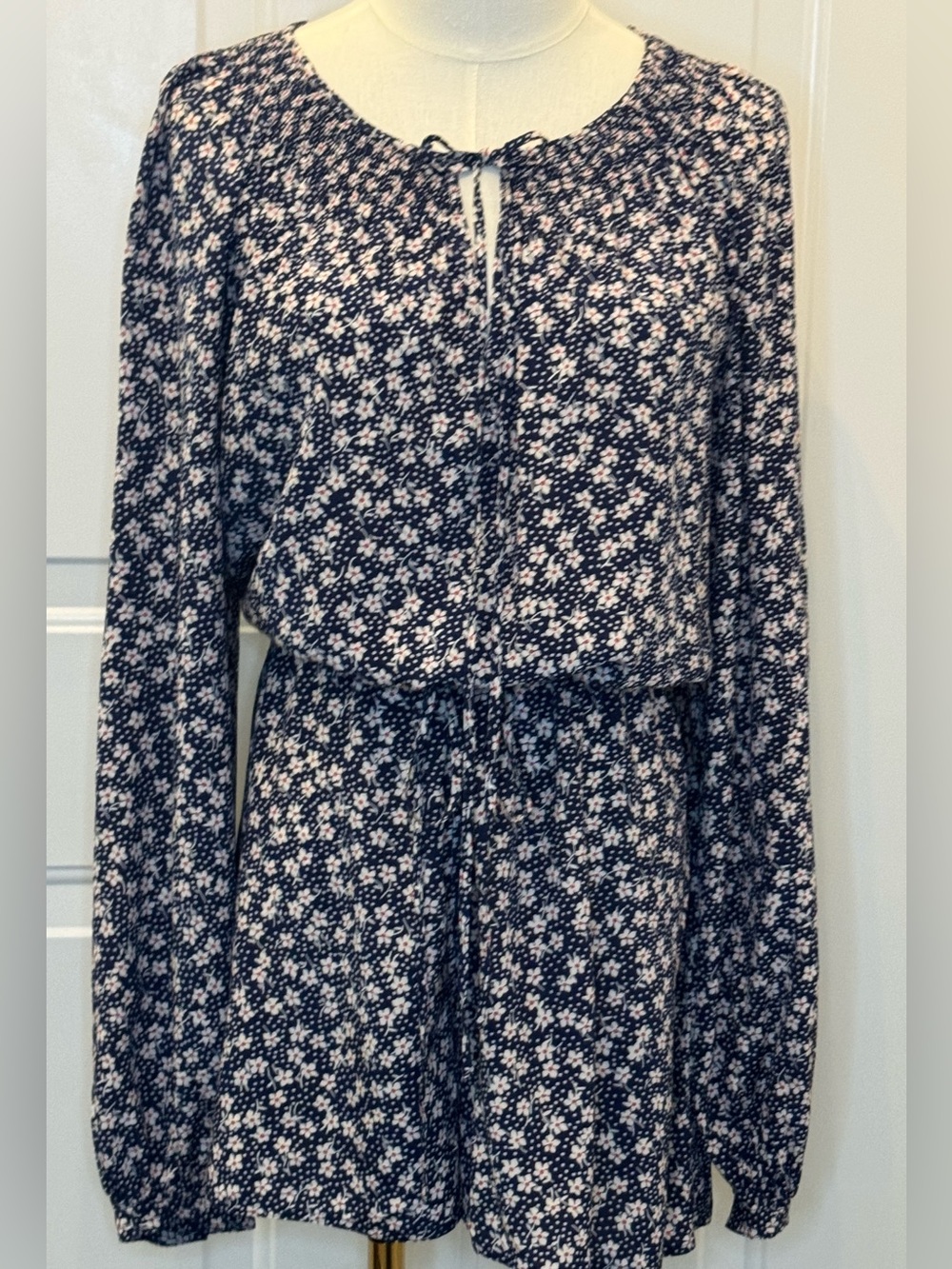 Polo Ralph Lauren Navy Red White Ditsy Floral Romper Quiet Luxury Resort Cruise